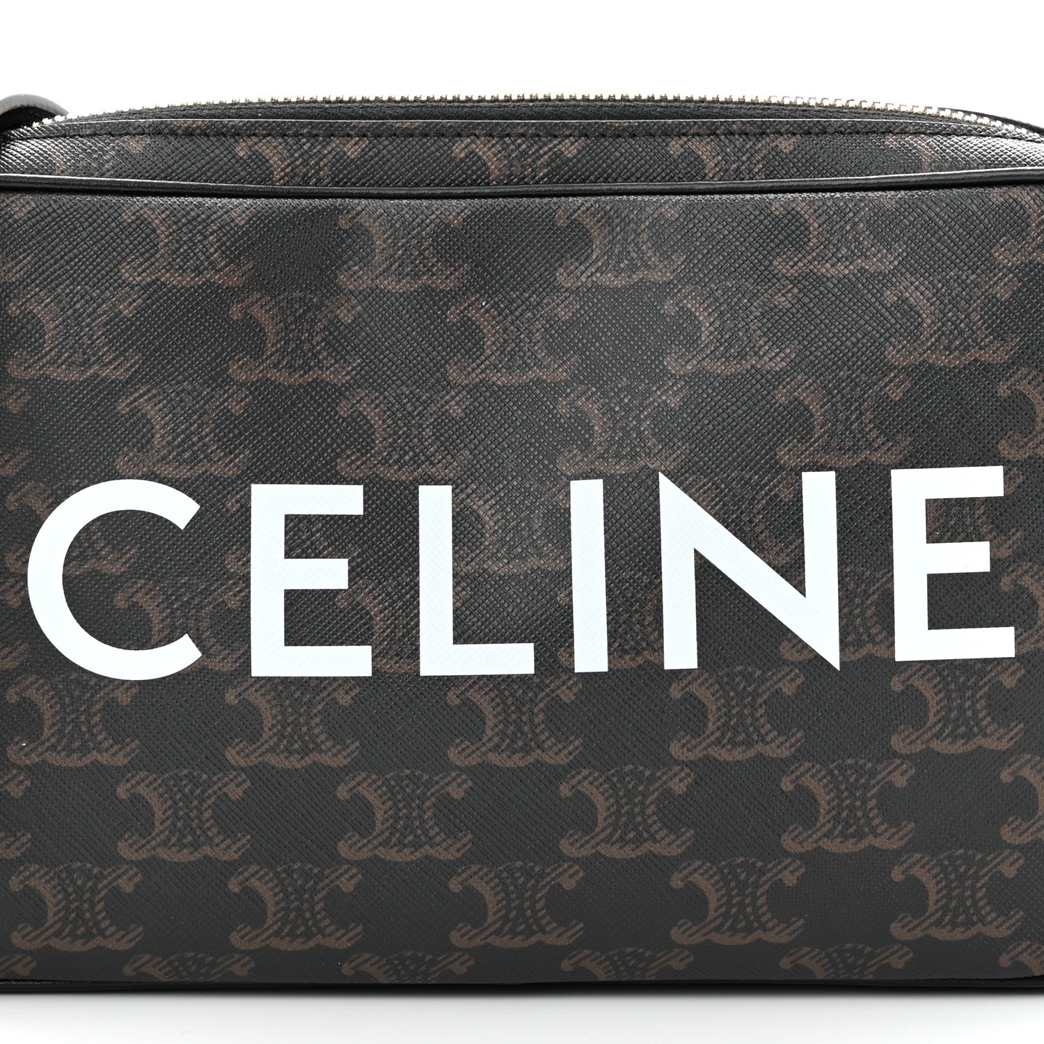 Celine Triomphe Canvas Medium Messenger Bag Black 8 of 10