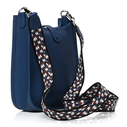 Hermes Taurillon Clemence Zigzag Evelyne TPM Deep Bleu Bleu Zellige Indigo Black 2 of 4