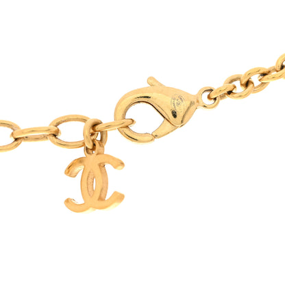 Chanel Pearl Bead Enamel CC Short Necklace Pink Gold 5 of 6