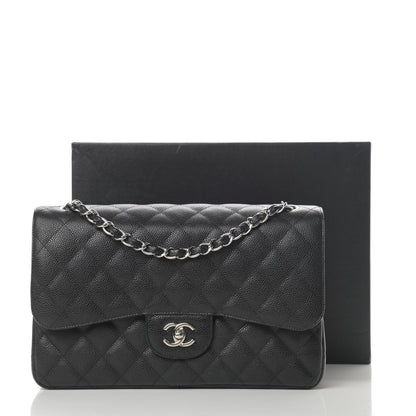 Chanel Caviar Quilted Jumbo Double Flap Black 13 of 13