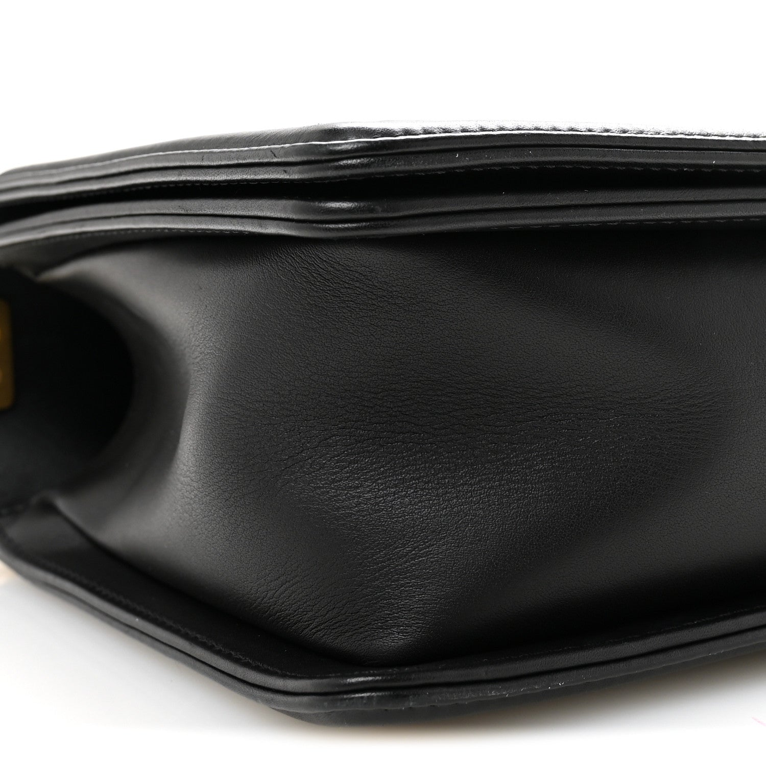 Chanel Calfskin Caviar Suede Chevron New Medium Boy Flap Black 9 of 10
