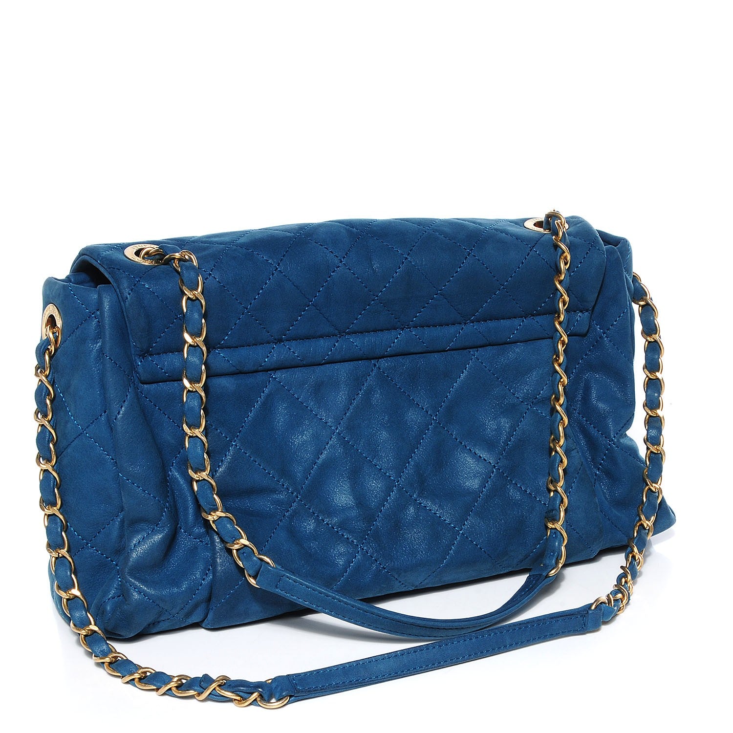 Chanel Iridescent Calfskin Chic Quilt Large Flap Blue 3 of 8