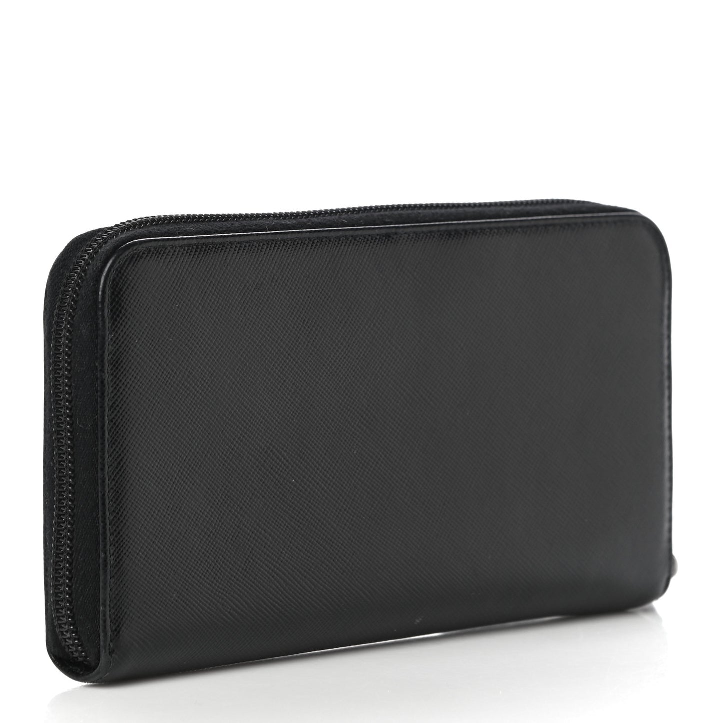 Tessuto Nylon Zip Around Wallet Black