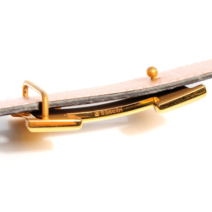 Hermes Box Vache Reversible Polished Constance 32mm H Belt 62 Noir Natural 5 of 7