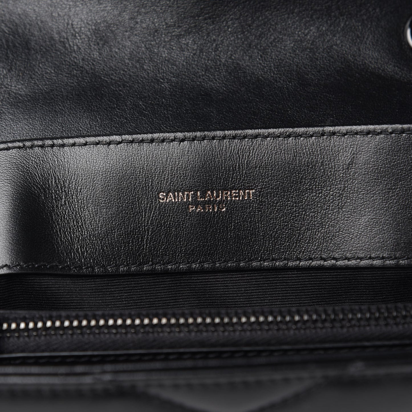 Calfskin Y Quilted Monogram Small Loulou Chain Satchel Black
