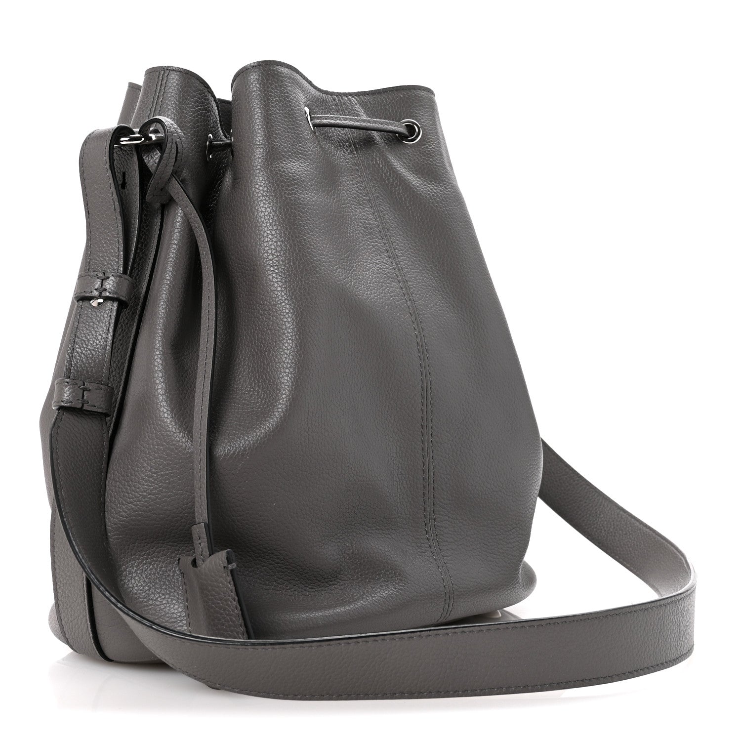 Alexander McQueen Calfskin Bucket Bag Grey 3 of 14