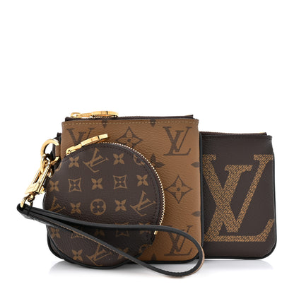 Louis Vuitton LOUIS VUITTON Reverse Monogram Giant Trio Pouch 1 of 10