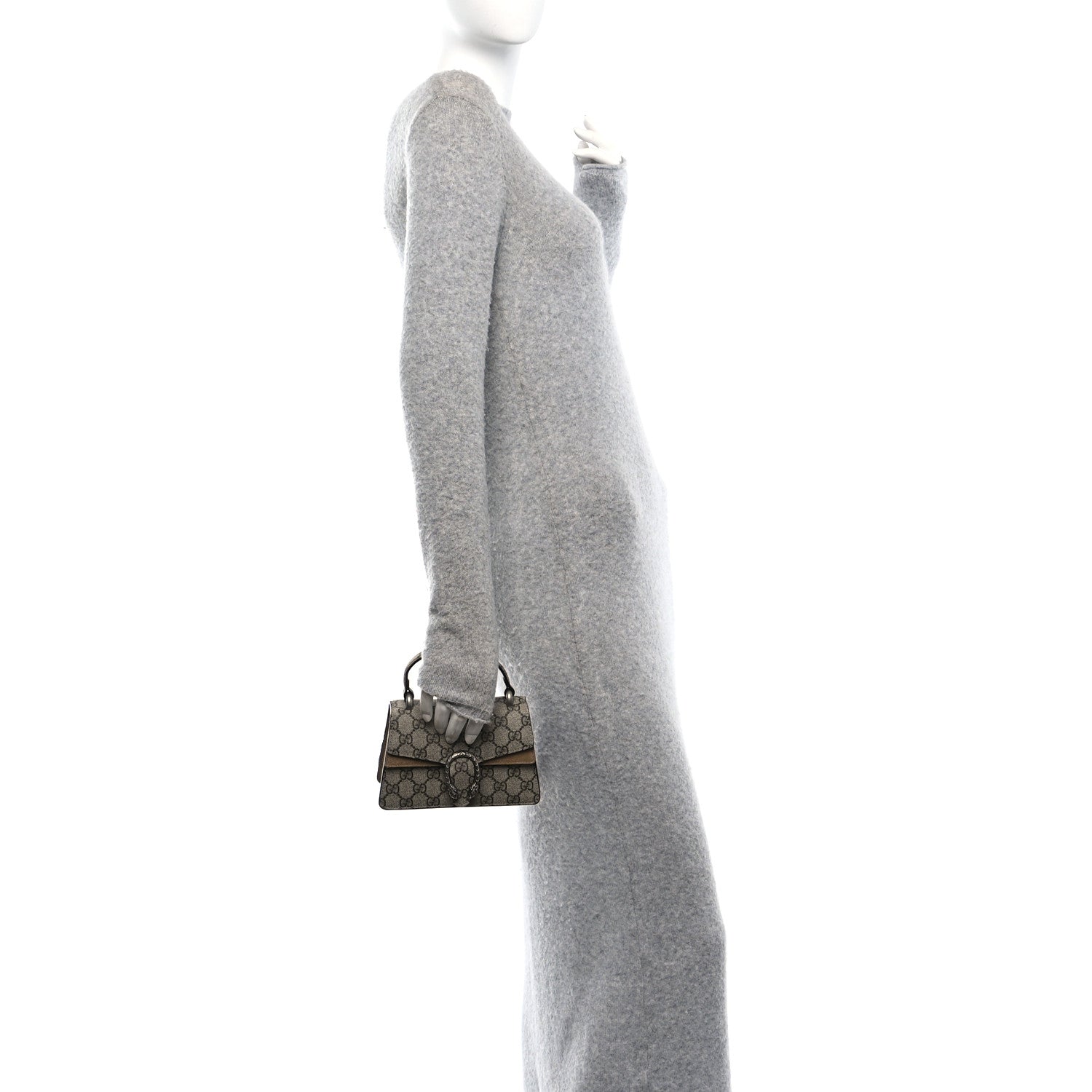Gucci GG Supreme Monogram Mini Dionysus Top Handle Bag Taupe 2 of 9
