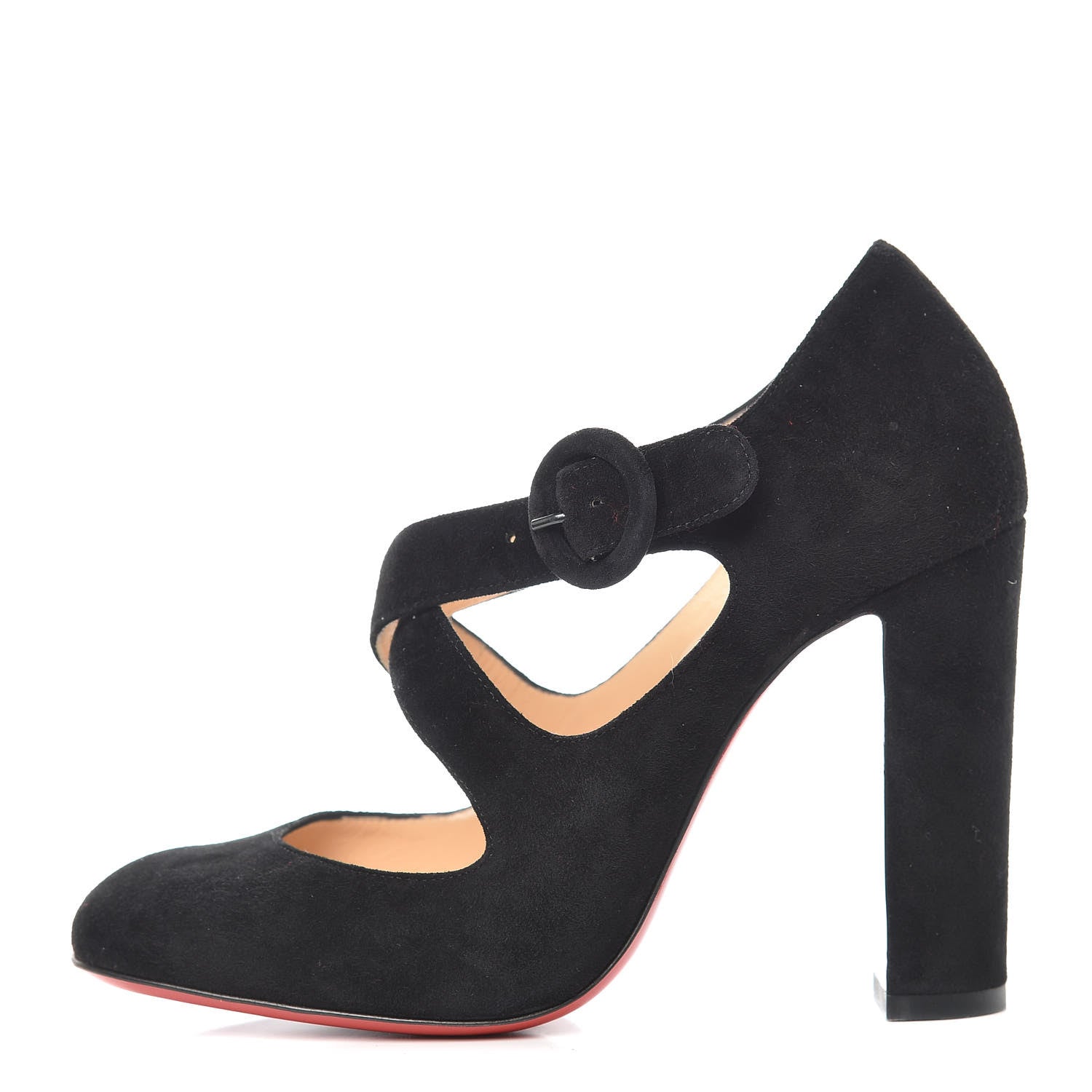 Christian Louboutin Veau Velours Miss Ellen 100 Pumps 36 Black 1 of 9