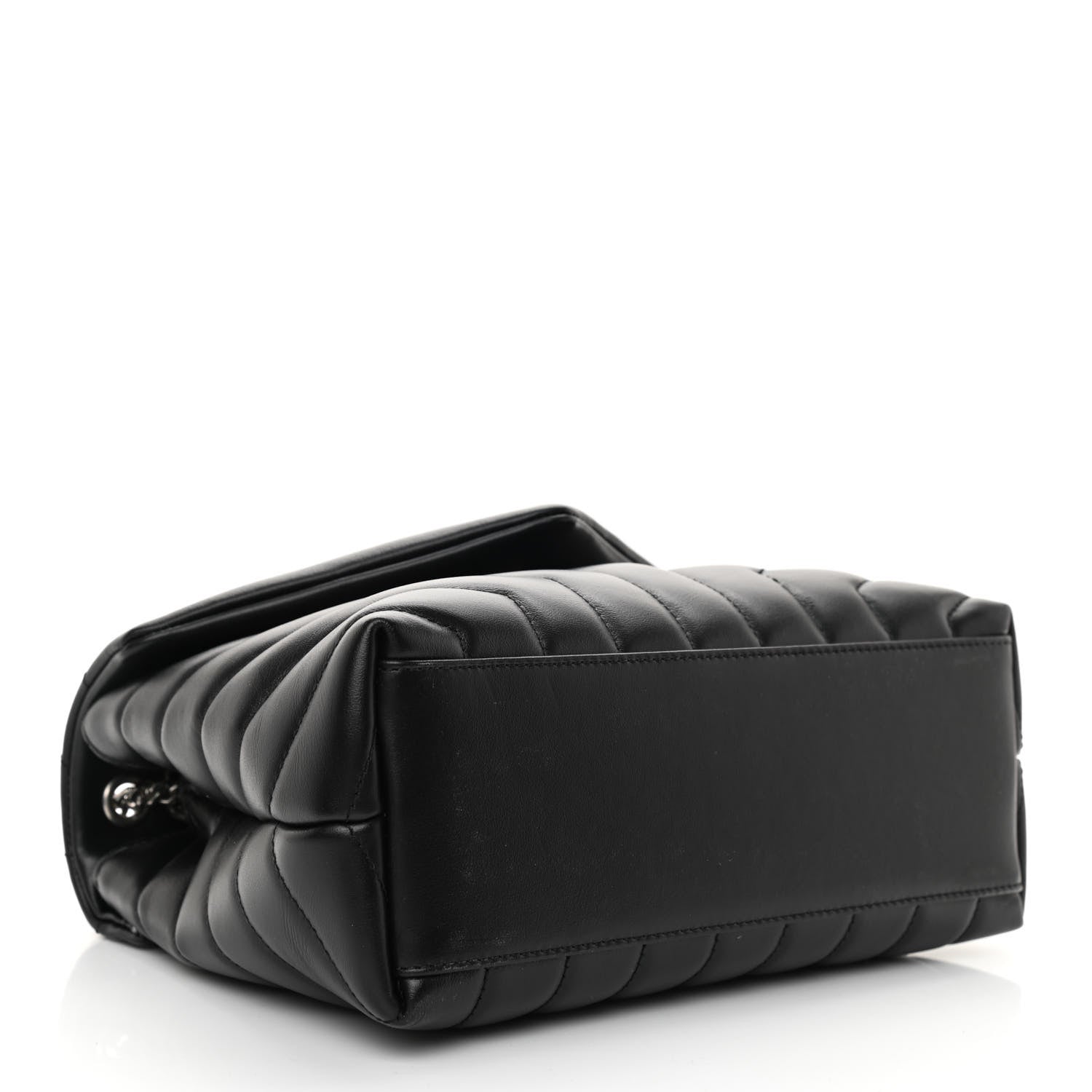 Saint Laurent Calfskin Y Quilted Monogram Small Loulou Chain Satchel Black 3 of 7