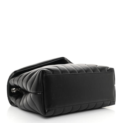 Saint Laurent Calfskin Y Quilted Monogram Small Loulou Chain Satchel Black 3 of 7