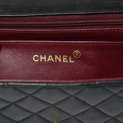 Chanel Lambskin Quilted Medium Rectangular Kelly Flap Bag Black 6 of 15