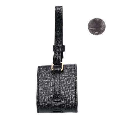 Saint Laurent Grain De Poudre Monogram Airpods Case Black 2 of 4
