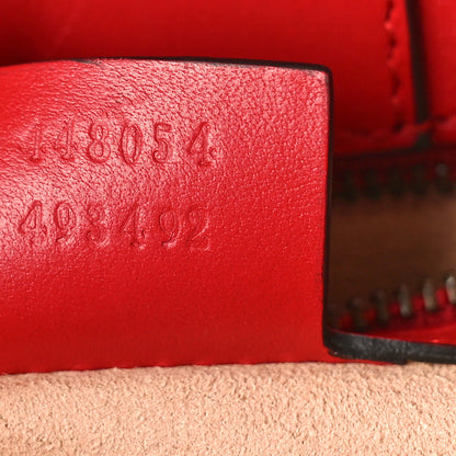 Gucci Calfskin Matelasse Small GG Marmont Tote Hibiscus Red 7 of 10