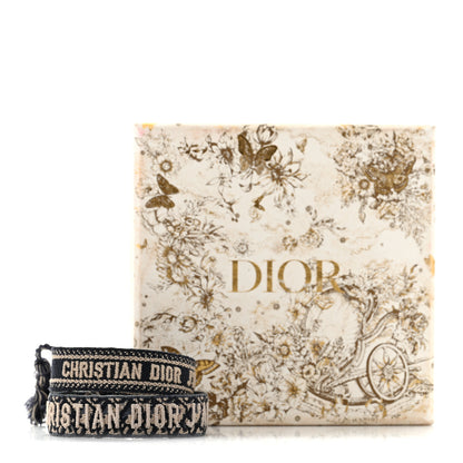 Christian Dior Woven Cotton J'Adior Friendship Bracelet Set Navy 6 of 6