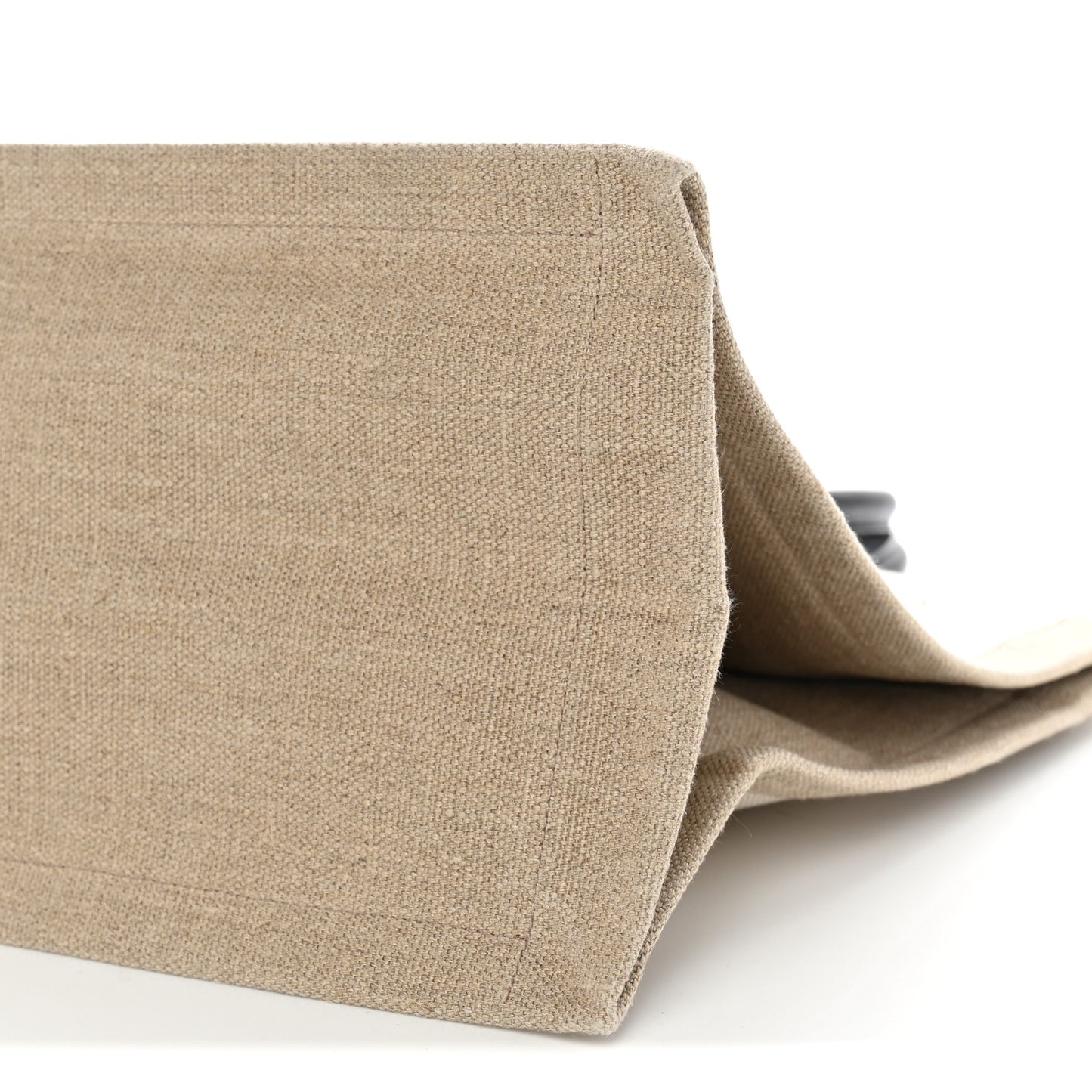 Linen Calfskin Small Rive Gauche Tote Greggio Natural