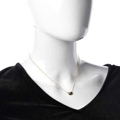 Tiffany 18K Yellow Gold 11mm Elsa Peretti Bean Pendant Necklace 2 of 8