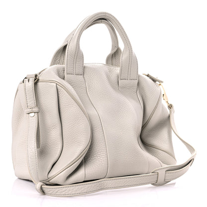 Alexander Wang Pebbled Lambskin Rocco Grey Gold Hardware 2 of 8