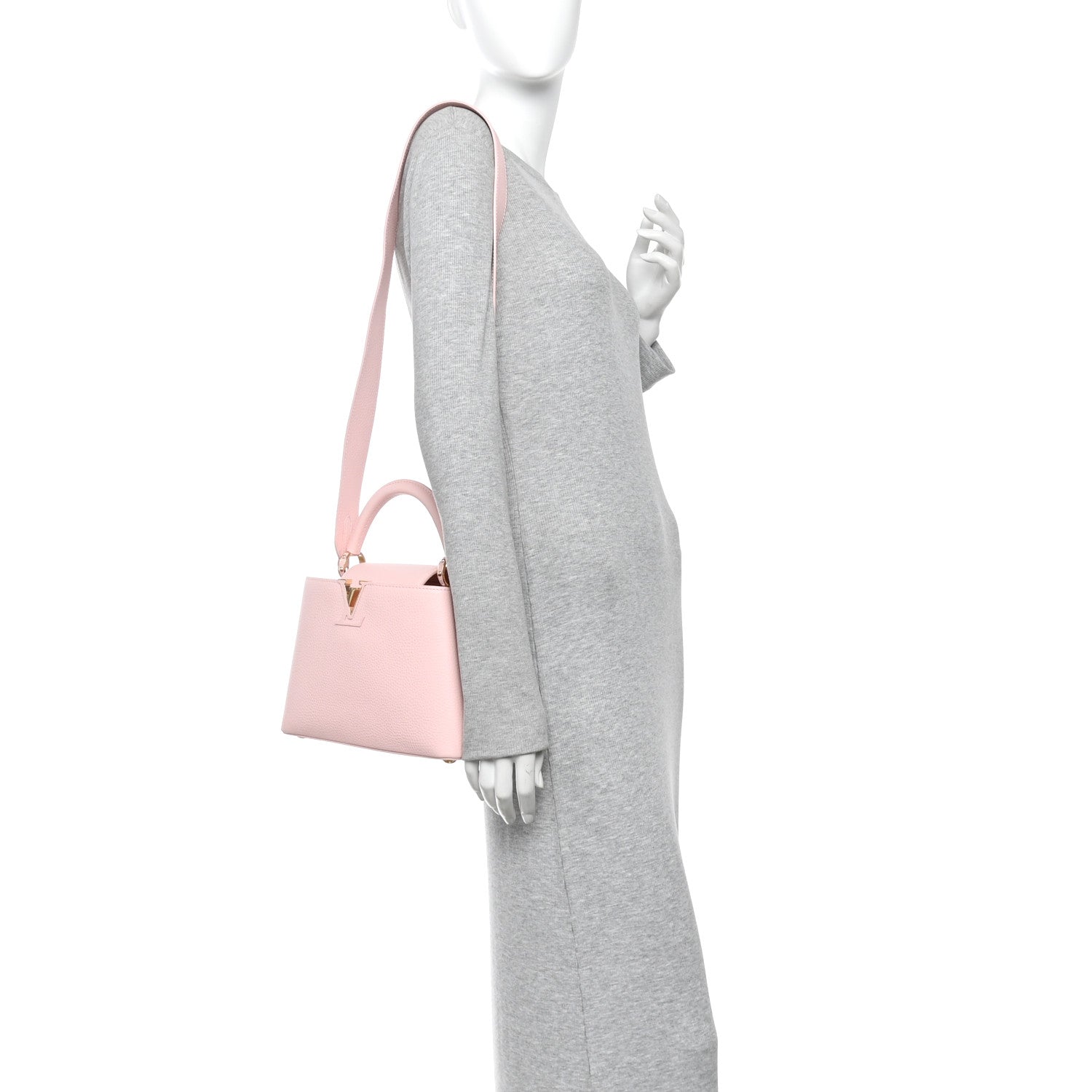 Louis Vuitton Taurillon Capucines BB Rose Jasmin Rose Jasmin 2 of 10