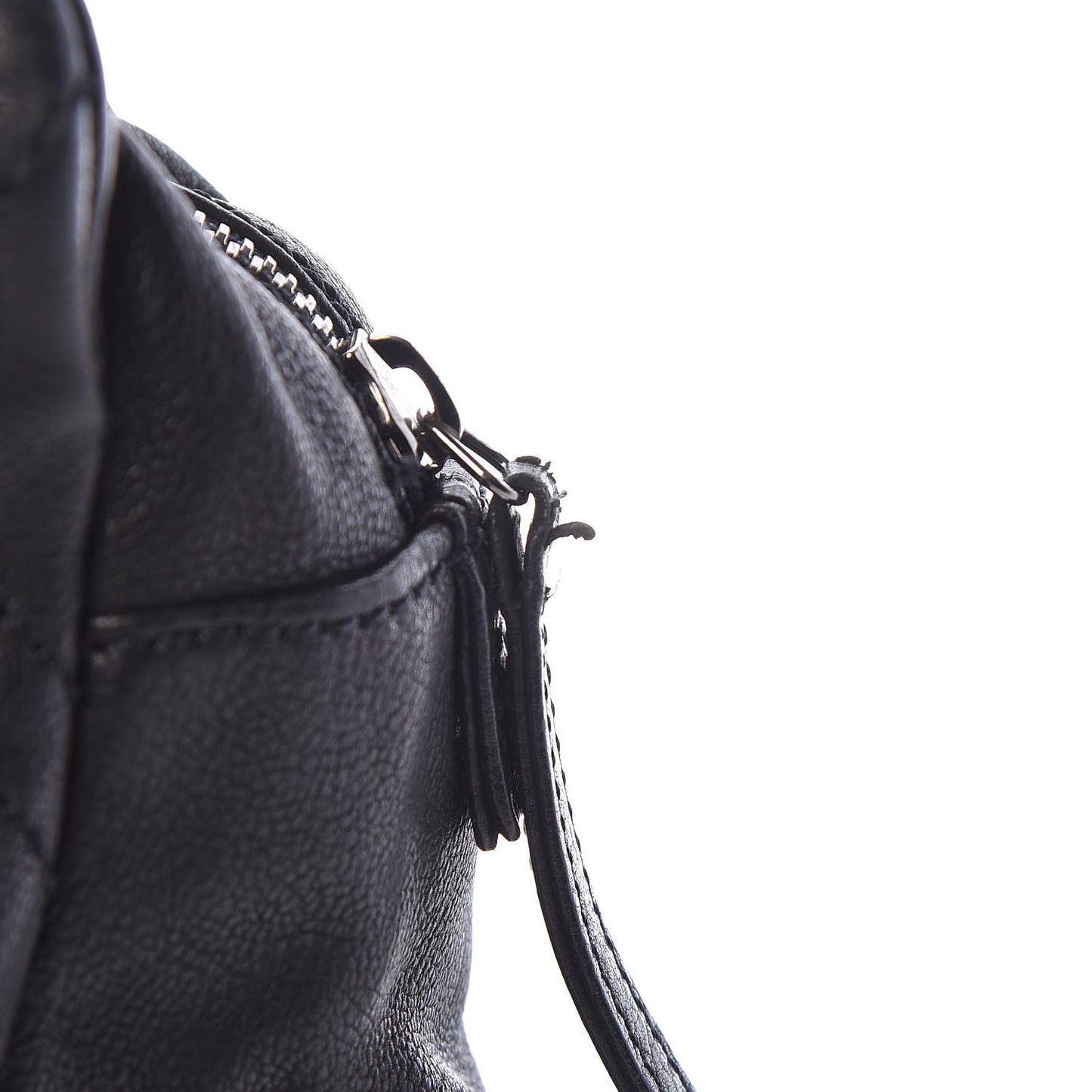 Calfskin Diamond Stitch Tote Black