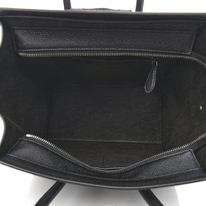 Celine Drummed Calfskin Mini Luggage Black 5 of 11
