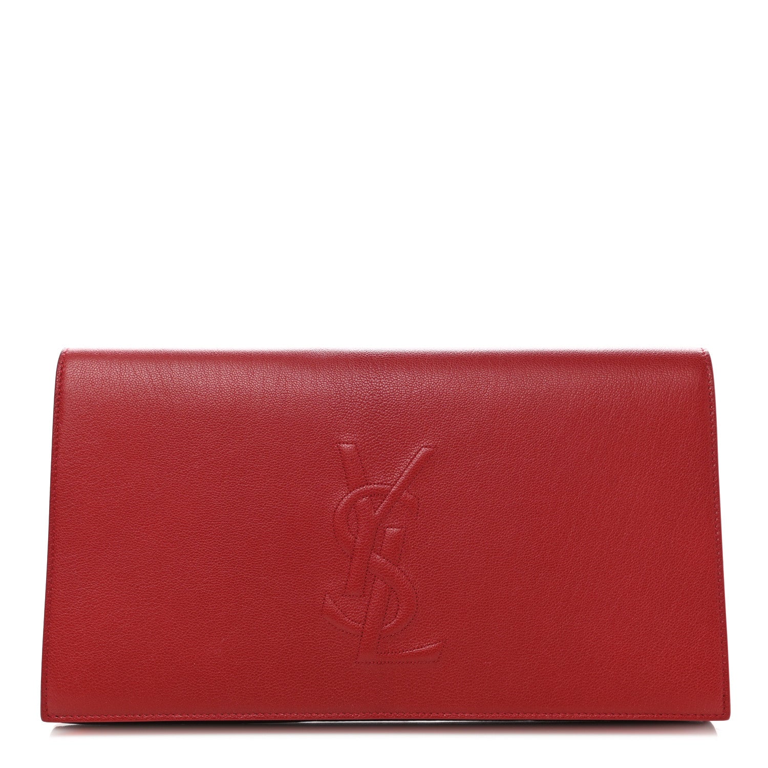 Saint Laurent Chevre Large Belle De Jour Clutch Lipstick Fuchsia 1 of 7