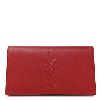 Saint Laurent Chevre Large Belle De Jour Clutch Lipstick Fuchsia 1 of 7