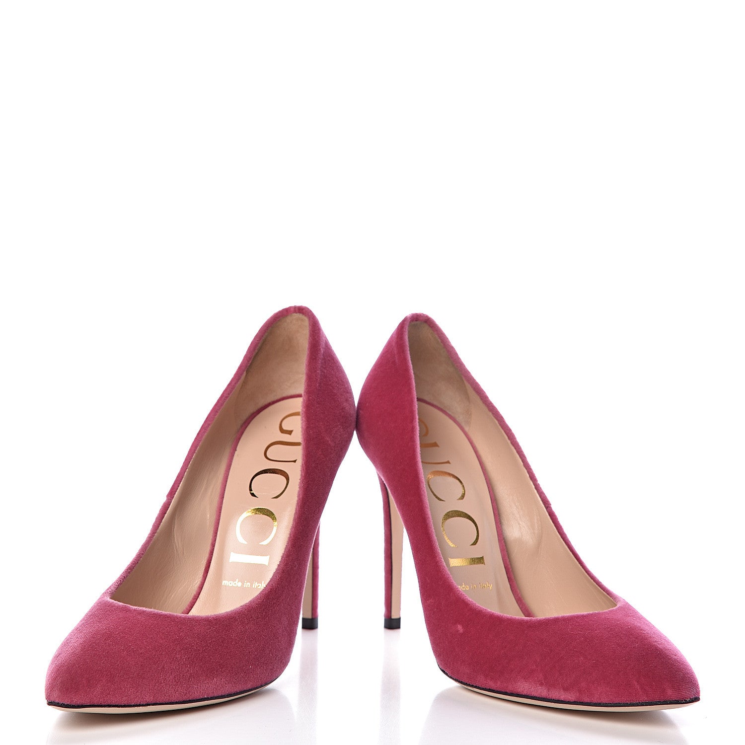 Gucci Velvet Removable Web Bow Pumps 38.5 Tibet Red 6 of 16