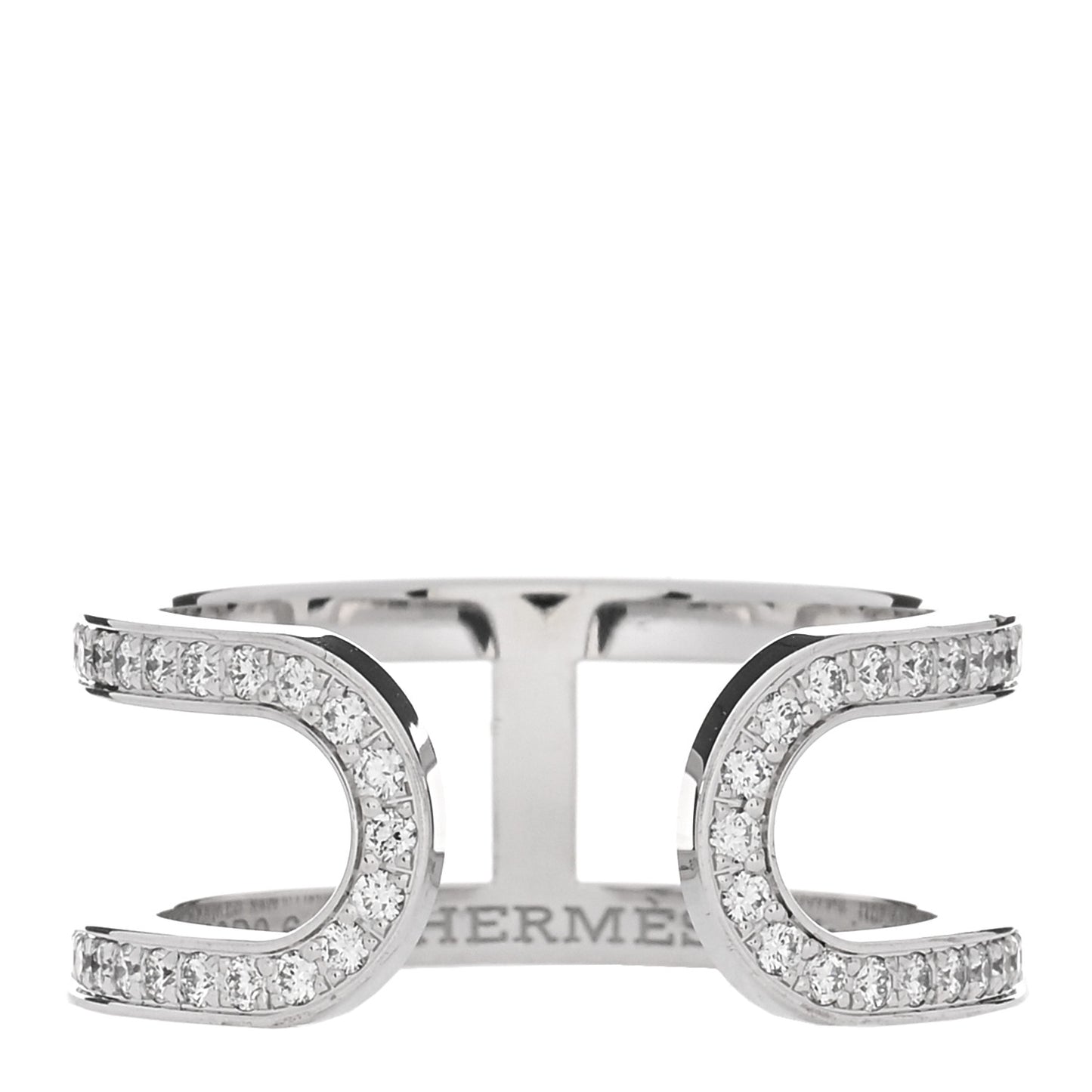 18K White Gold Diamond MM Ever Chaine D'Ancre Ring 55 7.25