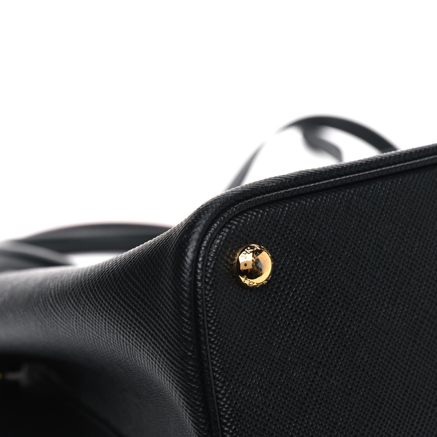 Saffiano Cuir Small Double Bag Black Fuoco