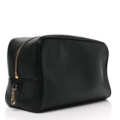 Chanel Caviar Timeless CC Cosmetic Pouch Bag Black 3 of 7