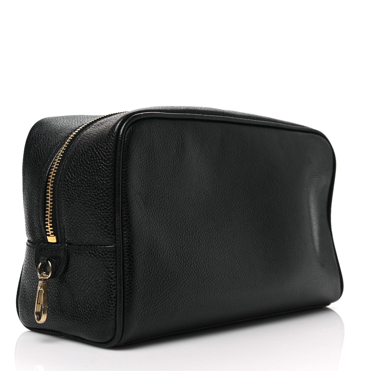 Chanel Caviar Timeless CC Cosmetic Pouch Bag Black 3 of 7