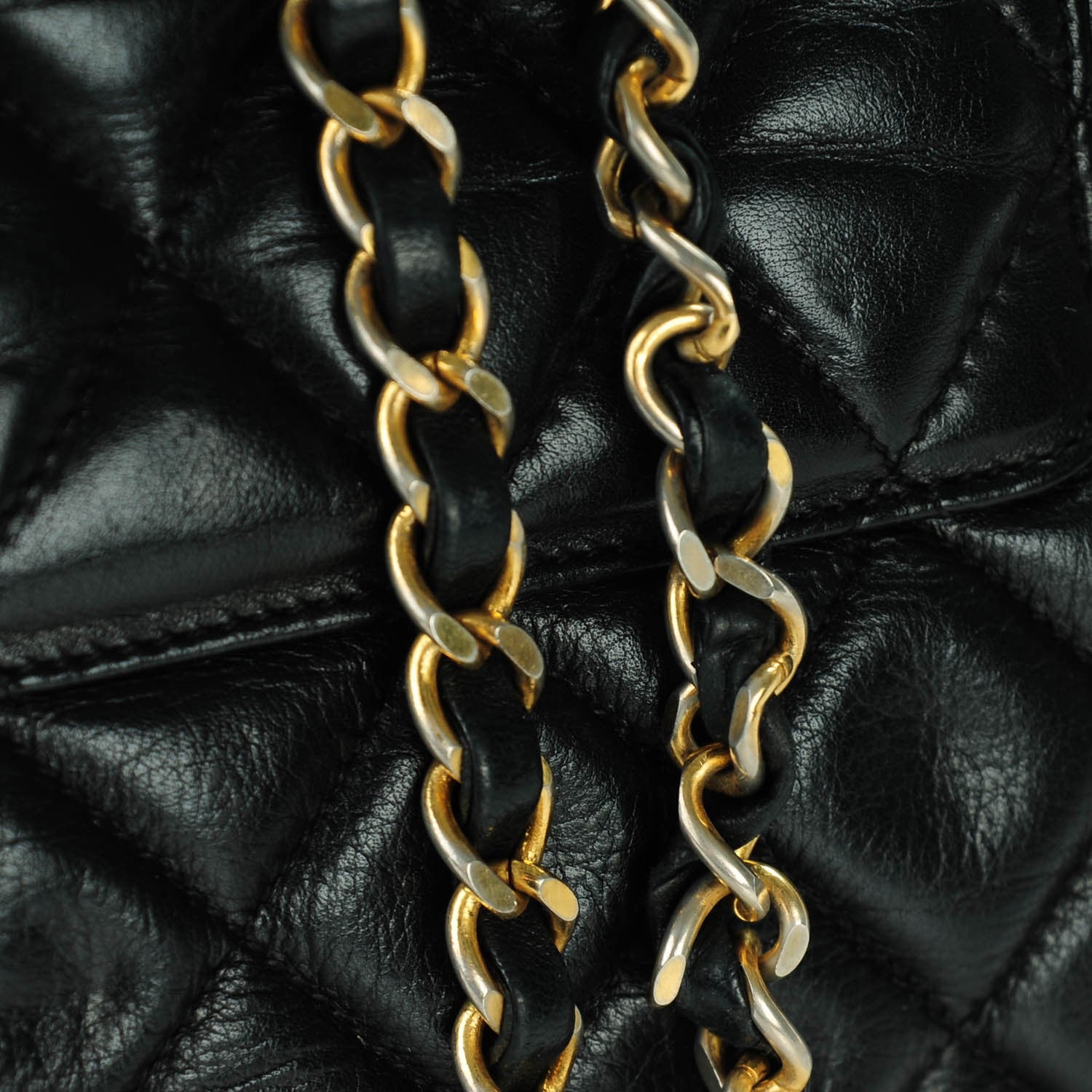 Chanel Lambskin Quilted Shoulder Bag Black 6 of 8