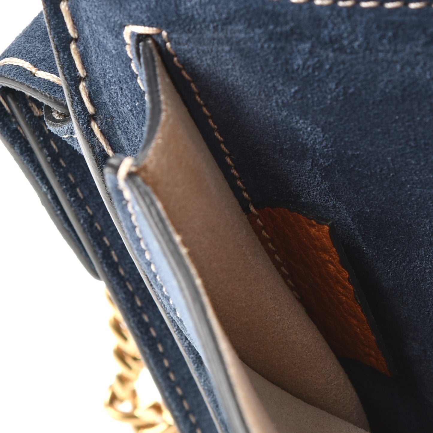 Calfskin Suede Small Jodie Camera Bag Navy