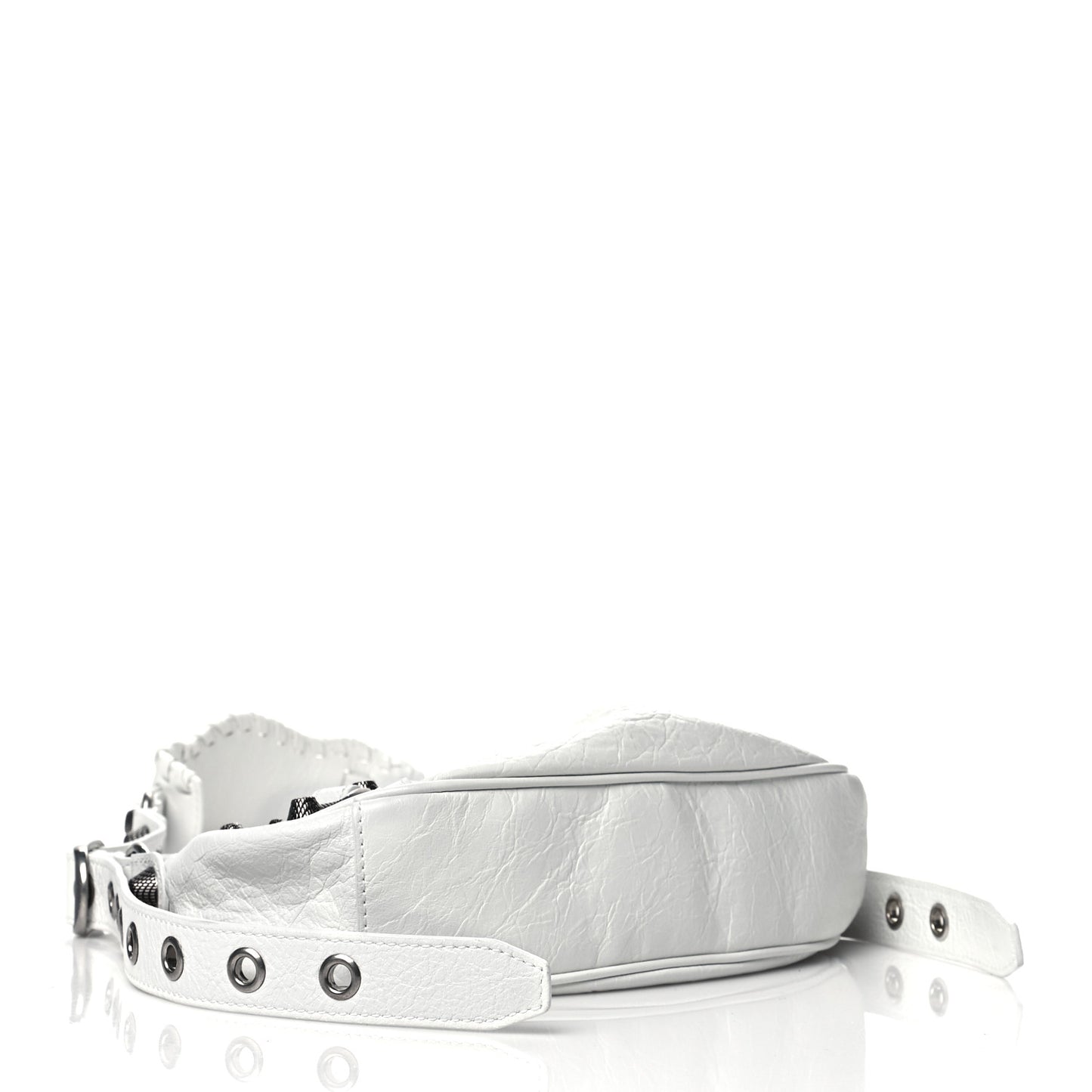 Agneau Arena Le Cagole Shoulder Bag XS Optic White