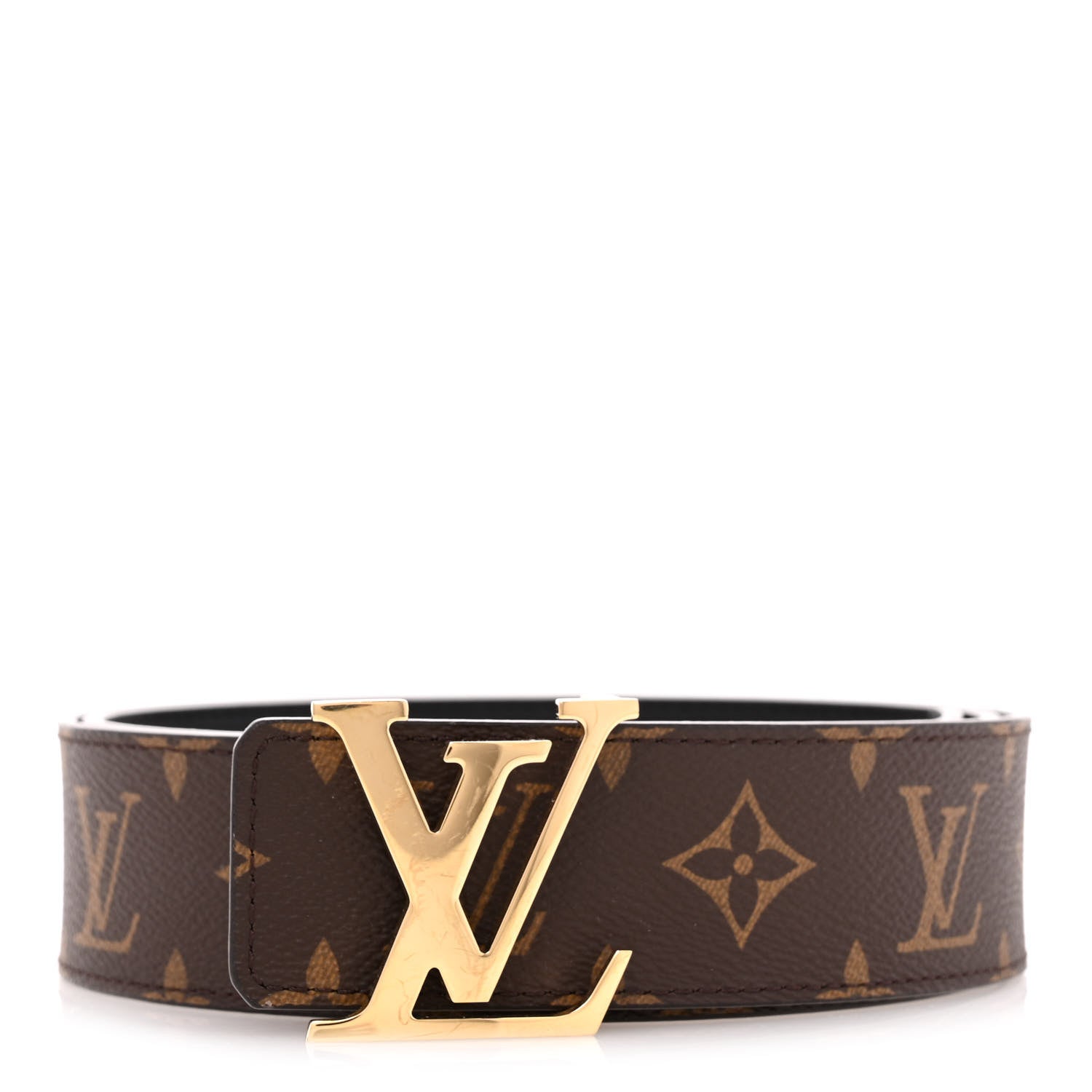 Louis Vuitton Calfskin Monogram 30mm LV Initiales Reversible Belt 90 36 Black 1 of 7
