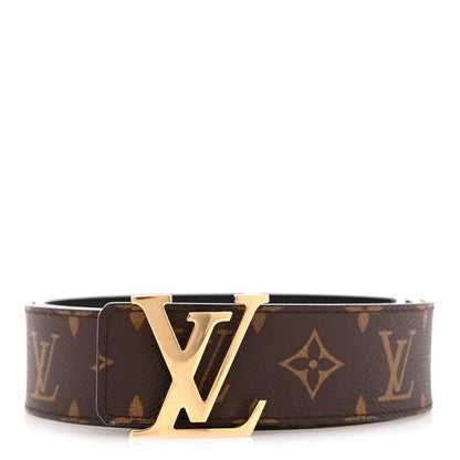 Louis Vuitton Calfskin Monogram 30mm LV Initiales Reversible Belt 90 36 Black 1 of 7
