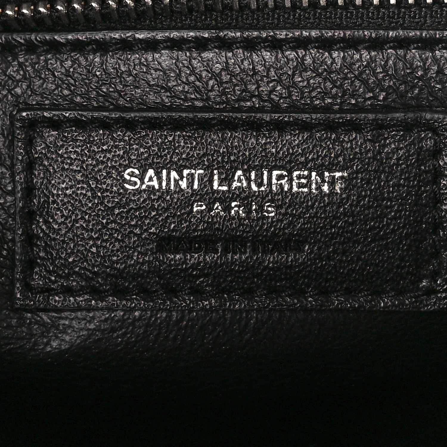 Saint Laurent Calfskin Crocodile Embossed Medium Babylone Black 6 of 12