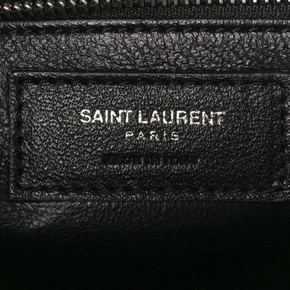 Saint Laurent Calfskin Crocodile Embossed Medium Babylone Black 6 of 12