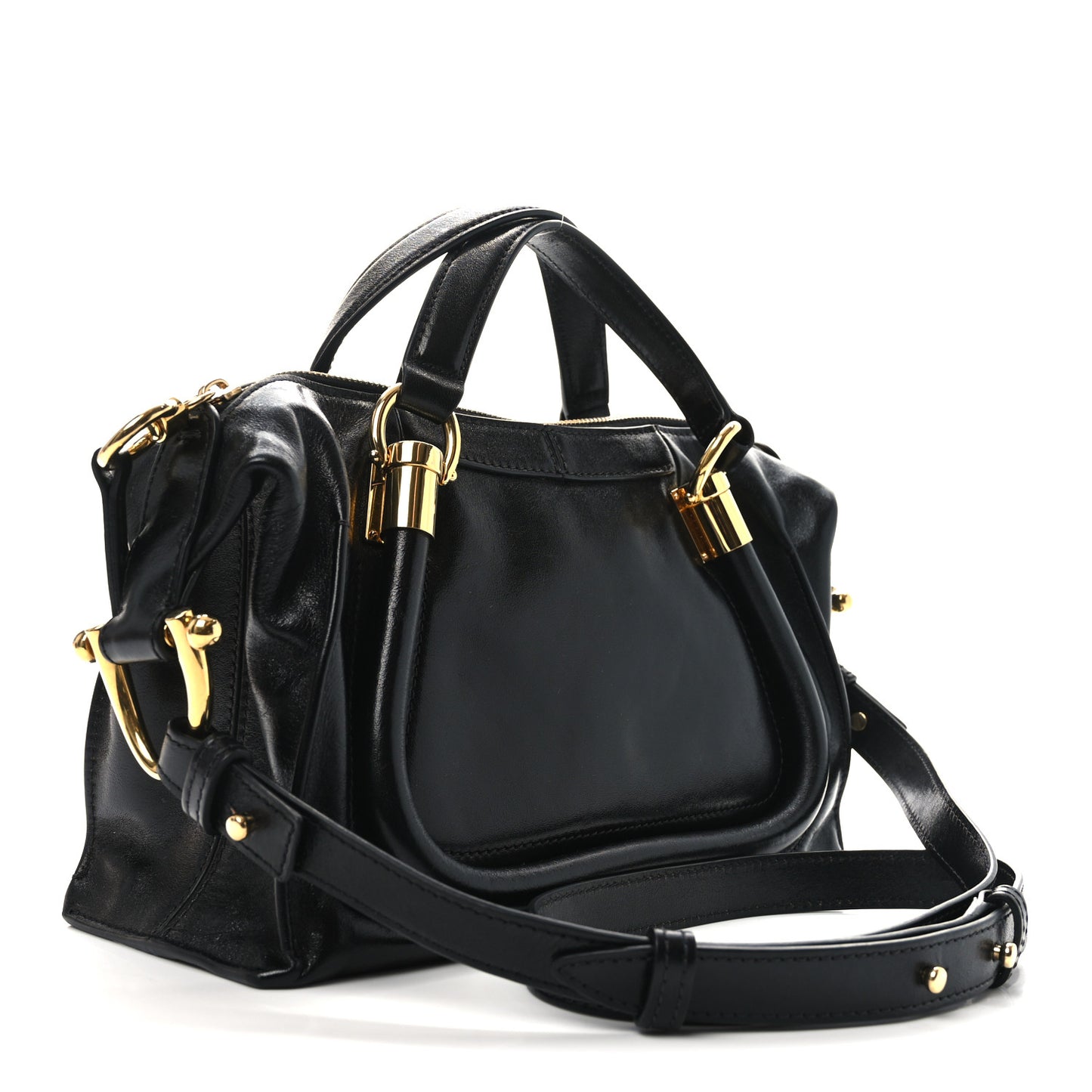 Shiny Calfskin Small Paraty 24 Black