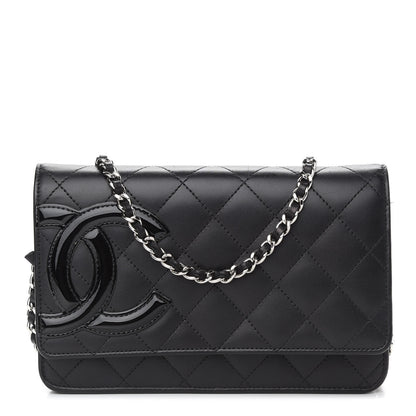 Chanel Calfskin Quilted Cambon Wallet On Chain WOC Black 1 of 11