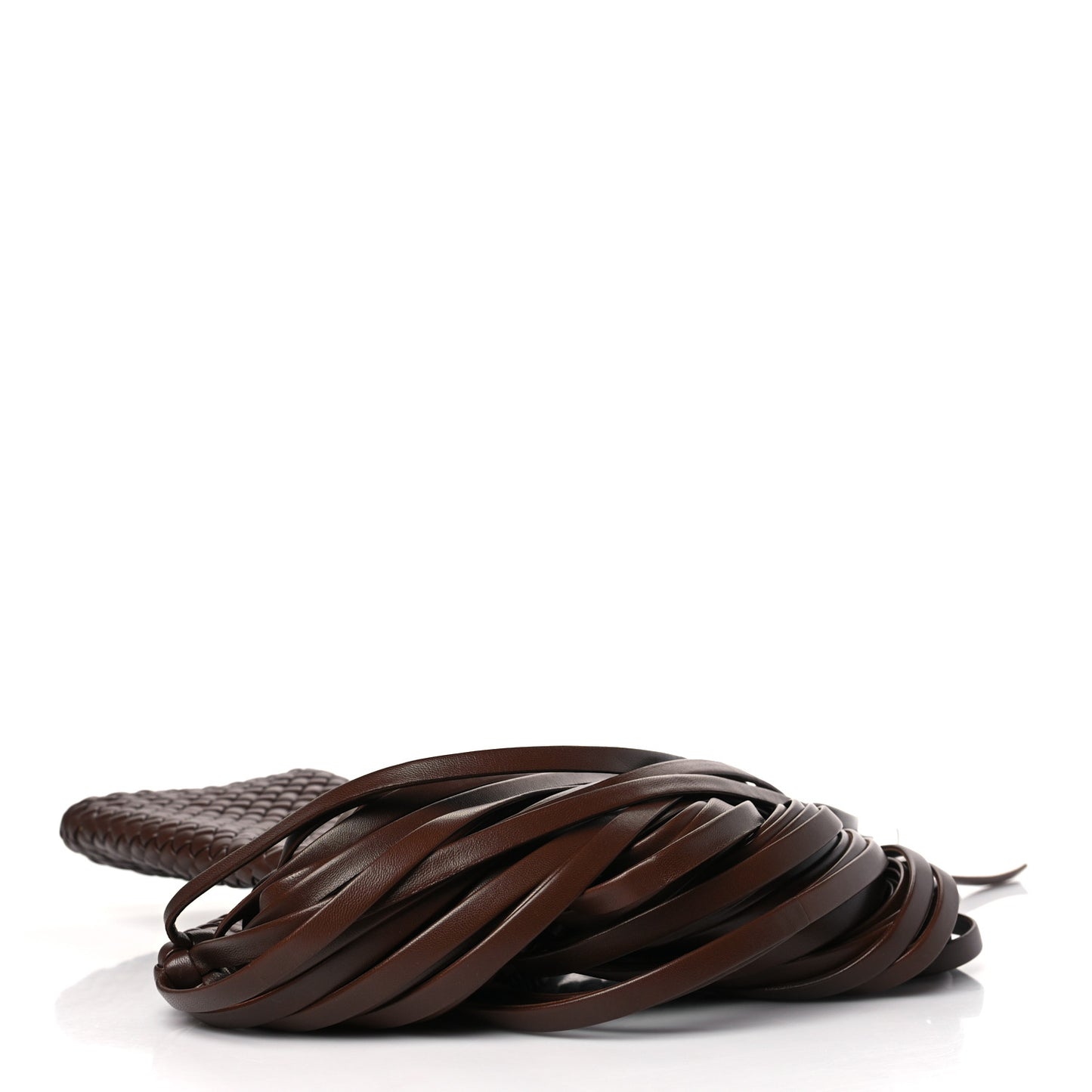 Nappa Intrecciato The Fringe Crisscross Bag Ebano
