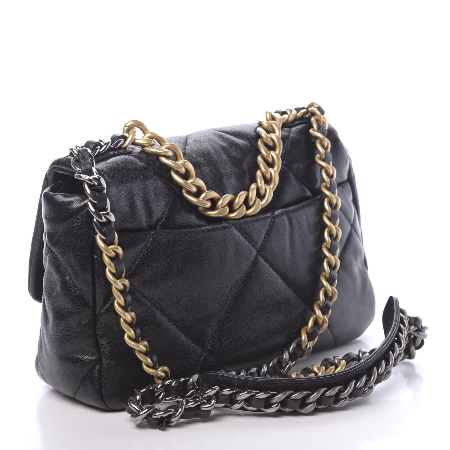Chanel Goatskin Quilted Medium 19 Flap Black 3 of 14