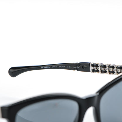 Chanel Calfskin Square Chain Sunglasses 5360-Q-A Black 5 of 8