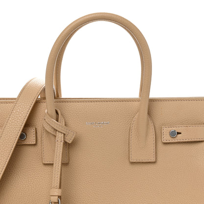 Saint Laurent Grained Calfskin Baby Supple Sac De Jour Beige 9 of 12