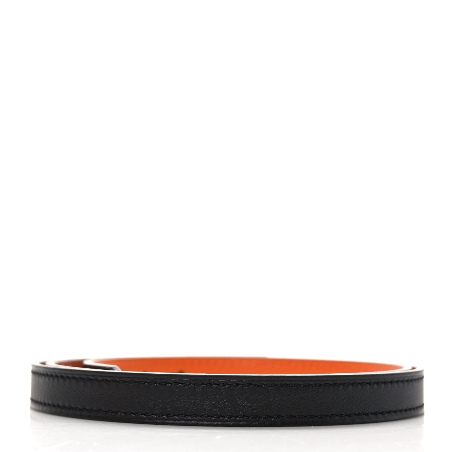 Hermes Epsom Swift 13mm Belt Strap 75 30 Black Orange 2 of 4