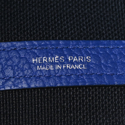 Hermes Toile Militaire Vache Country Garden Party 36 MM Black Bleu Electrique 6 of 12