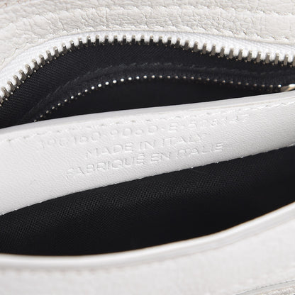 Balenciaga Chevre Silver Metallic Edge Hardware Mini City White 8 of 13