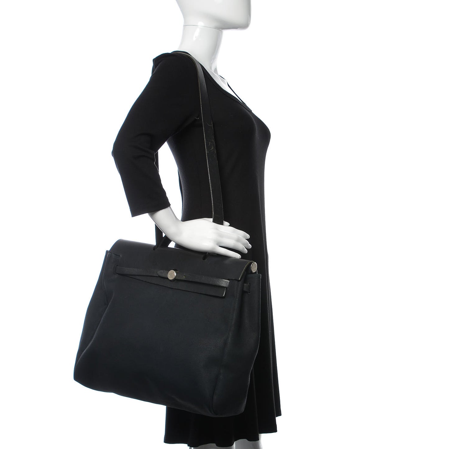 Toile Vache Calfskin Herbag 40 GM Black