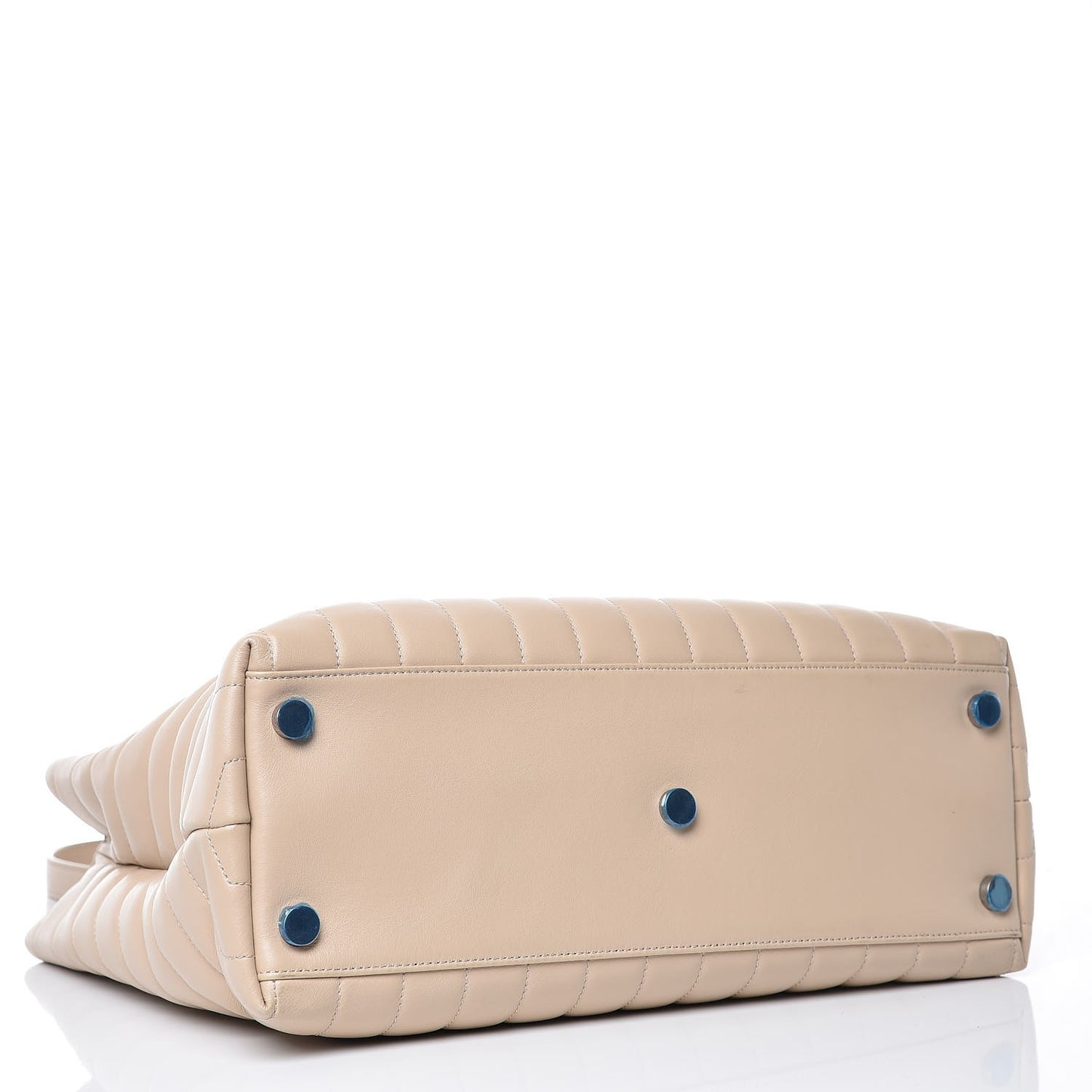 Calfskin Y Quilted Monogram Large Loulou Shopper Nude Powder